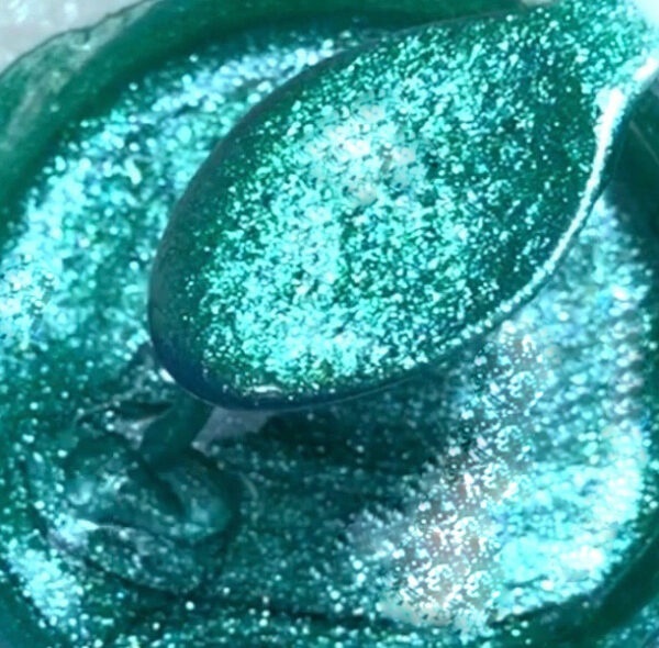 Teal Magnolia, 60ml Jar, Rezin Arte Galaxy Diamond "Dry" Epoxy Paint