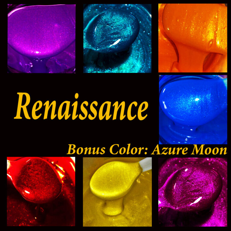 ..Renaissance Primary Elements 30ml Jars, 6pc. set | Bonus Color Azure Moon ( back in stock)