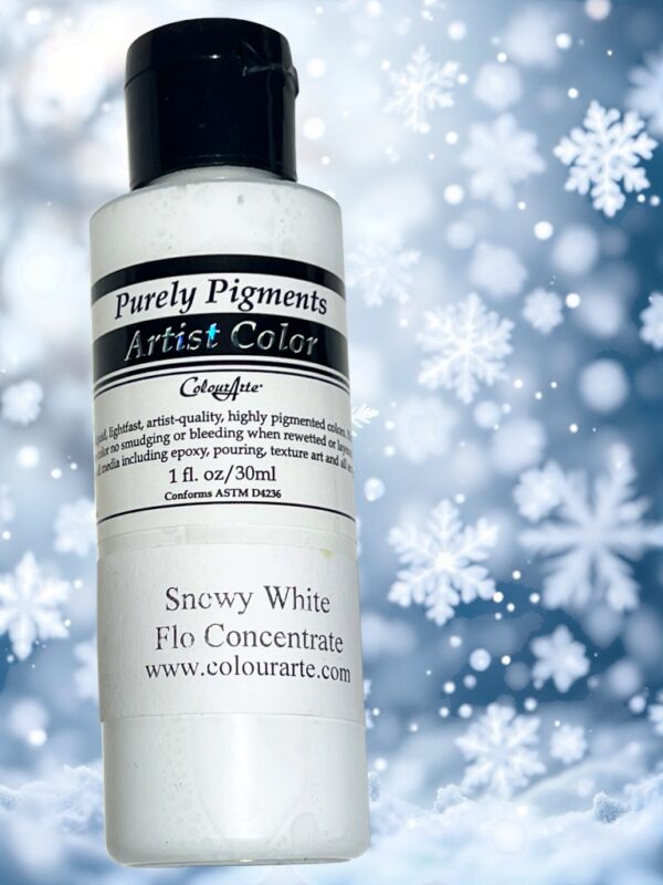 . Snowy White "Vibranz" 4oz | Hi-Flo Color Concentrate | Fluid art| air brush, tinting, permanent washable colors